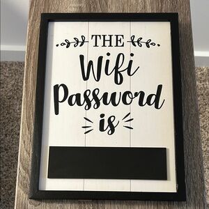 Black and White WiFi Password Sign